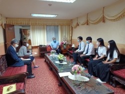 20220408104038(4).jpg - นักศึกษาทุนโครงการความช่วยเหลือแก่ราชอาณาจักรภูฏานด้านการศึกษา เข้าพบผู้บริหาร | https://facagri.cmru.ac.th/web